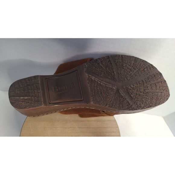 Born Basics Teayo Rust Slip On Suede Sandals Womens Size 8 Great Condition - Picture 13 of 16